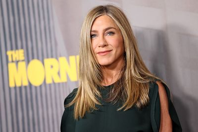 Jennifer Aniston's Floral Midi Skirt Breaks Up an All-Black Dinner Look at Sunset Tower Hotel