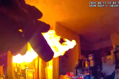 Oklahoma man blasts police with homemade flamethrower during eviction