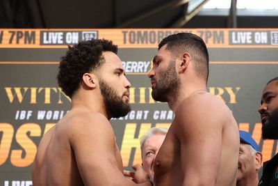 Moses Itauma slapped by rival at heavyweight title fight weigh-in