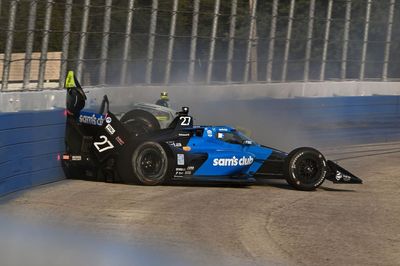 Kyle Kirkwood, Christian Rasmussen collide in opening IndyCar practice at Milwaukee