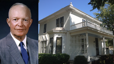 In 1946, Eisenhower’s brothers gave their Abilene family home to a foundation; it opened to visitors the next year