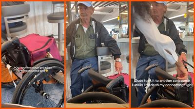 Disabled Florida passenger is forced to use an airport wheelchair after his own is stolen at the gate: ‘Thank God I had an AirTag on it’
