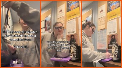 New Jersey woman walked into a police station to file a complaint. It took 30 minutes and three officers just to find the form