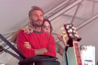 David and Victoria Beckham proudly watch son Cruz make Reading Festival debut