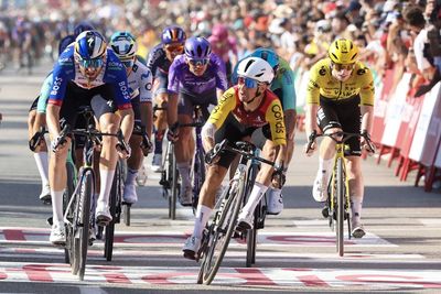 Vuelta a España: Bryan Coquard edges out Mads Pedersen to win crash-marred stage 8 as Tadej Pogačar abandons