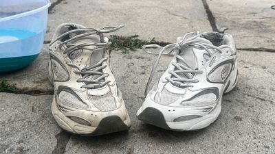 I almost threw my stained white sneakers away — then I tried this stain-removal hack