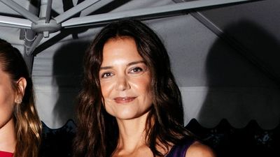 Katie Holmes' purple dress and red shoes prove this unexpected colour clash is worth trying