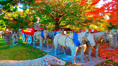 In 1948, retired Wisconsin lumberjack Fred Smith began shaping a concrete park by hand; by 1964, he had created 237 sculptures beside Highway 13