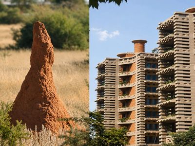 In 1996, architects in Harare built a shopping mall modeled on termite mounds; its passive chimney vents kept the interior cool using 90% less energy