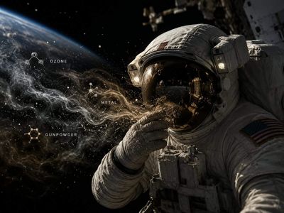Astronauts returning from spacewalks say space leaves a smell on their suits; NASA crews have compared it with metal, gunpowder, and ozone