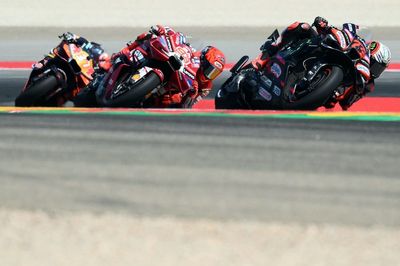 Watch: Marc Marquez and Marco Bezzecchi's slipstream battle for Aragon GP win