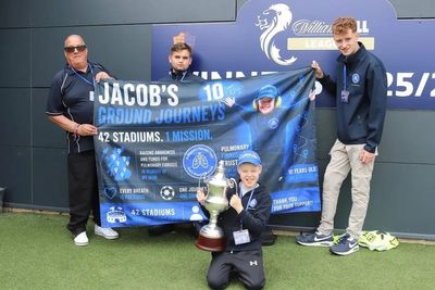 Boy, 10, walking round all Scottish pro football grounds in honour of late mother