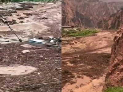 After Nepal, a powerful flash flood hits Grand Canyon in Arizona leaving about 15 people missing; footbridges, bunkhouses destroyed by mud and boulders: Watch video