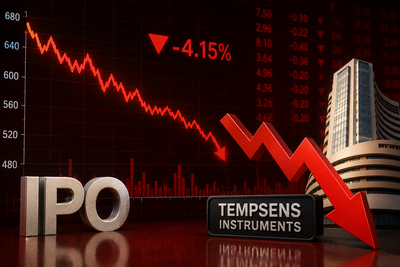 Tempsens Instruments shares slide over 4% on profit booking after record listing