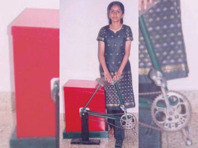 14-year-old Kerala girl losing time washing clothes by hand during her Class X exams designed a bicycle-powered washing machine for Rs 2,000 that doesn't need electricity