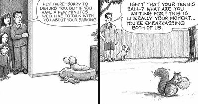 Harry Bliss Turns Everyday Dog Behavior Into Clever One-Panel Comics (33 New Pics)