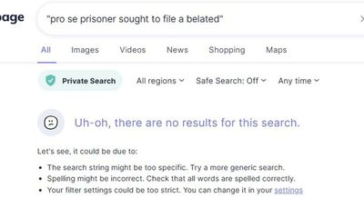 Startpage Search Engine Output Omitting Certain Search Results?