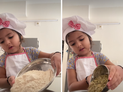 "Cute little chef" Little girl wins hearts with adorable dal dhokli cooking video, internet calls her “world's best little chef”