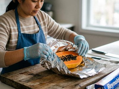 Wrapping papaya in aluminium foil: How this simple kitchen trick may slow ripening, its benefits and the right way to use it