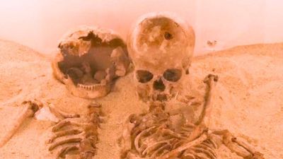 12,000-year-old skeletons buried in an embrace in Italy were women, with ancient DNA revealing a mother-daughter link and rare genetic disease
