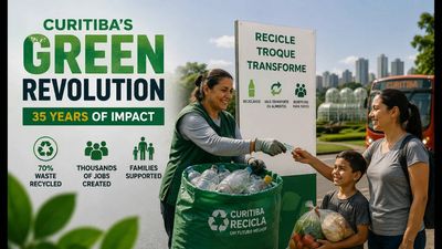 In 1991, Curitiba began exchanging recyclables for bus tokens and food. 35 years later, the city recycles 70% of its waste while creating jobs and supporting families