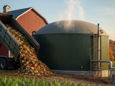 In Massachusetts, Bar-Way Farm digests 36,500 tons of food waste and 9,125 tons of manure every year, producing enough electricity for 900 homes