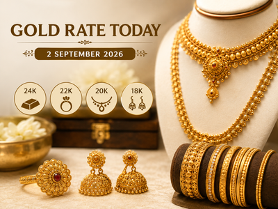 22k gold rate today: Check 18k, 20k, 22k, 24k gold prices (September 2, 2026) at Tanishq, Malabar Gold & Diamonds, Joyalukkas, Kalyan Jewellers and IBJA