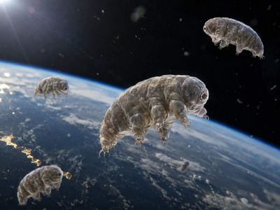 In 2007, ESA sent 3,000 tardigrades into low Earth orbit; after 10 days of vacuum and UV-A/UV-B exposure, 68% revived upon rehydration