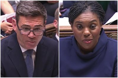 No more Mr Nice Guy! Moment Andy Burnham takes off gloves in clash with Kemi Badenoch at first PMQs