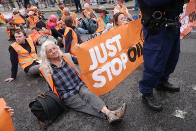 Just Stop Oil are back: Protesters block road outside Parliament as Andy Burnham makes PMQs debut