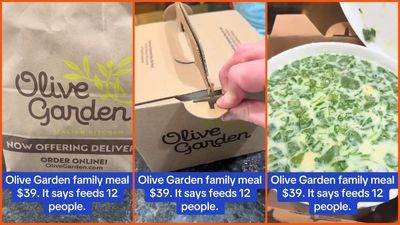 She paid $38.90 for Olive Garden’s family meal. Then she realized something didn’t add up: ‘plus I gave a tip, obviously’
