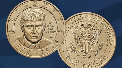 Trump becomes first sitting US president to appear on a coin as Mint releases $1 piece