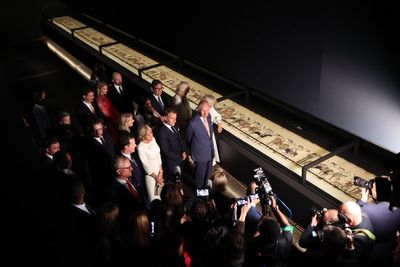 King says ‘what is past is prologue’ after Bayeux tour with Macron and Burnham