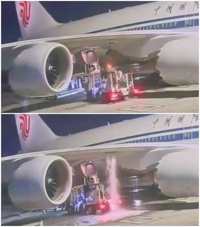 中國國航客機「燃油狂噴」片瘋傳！超誇張一幕險釀爆炸 急撤乘客