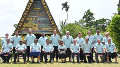Pacific leaders thrash out stance behind closed doors