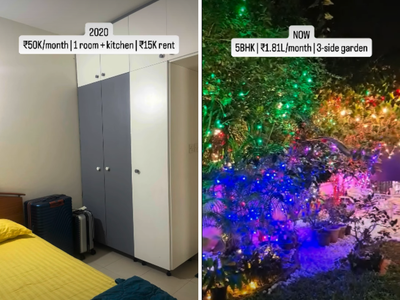 Bengaluru woman's journey from 1RK with Rs 15K rent to 5BHK at Rs 1.8 Lakh: ‘The rent isn’t the part I’m proudest of’