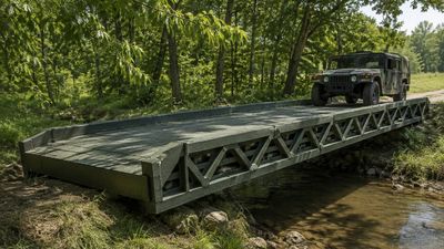 In June 1998, the US Army turned 13,000 pounds of mixed plastic into a 25-foot Fort Leonard Wood bridge designed to carry light vehicles across a creek