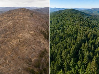 In 1869, Frederick Billings bought a deforested Vermont estate and replanted Mount Tom; 550 managed acres now form America's oldest professionally managed forest