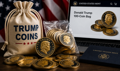 Anything Trump Is a Scam: US Mint Slammed for Selling 100-Coin Bag of Trump Coins for Over $150