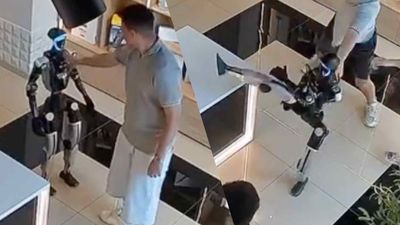 Humanoid robot fights back after man pushes it in store — is this the beginning of the uprising?