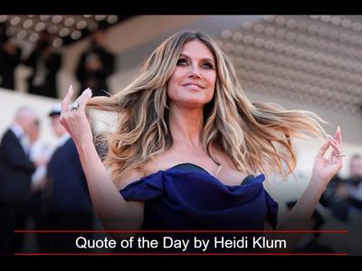 Quote of the Day by Heidi Klum: 'I think it's important to get your surroundings as well as yourself into a...'-Inspiring life lessons on positivity, success, and surrounding yourself with the right people by the Supermodel who returned to 'America's Got Talent' as a guest judge