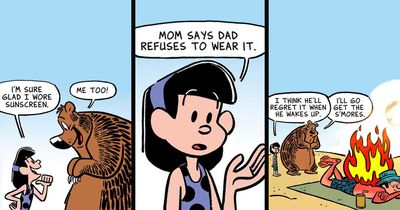 This Cartoonist Imagines A Family Living With A Lovable Bear Who Is Afraid Of Almost Everything (40 Comics)