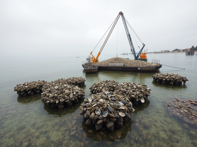 In 1997, US Army began Maryland's oyster restoration partnership in Chesapeake Bay. 24 years later, about 600 acres of new oyster bars had been created across Maryland