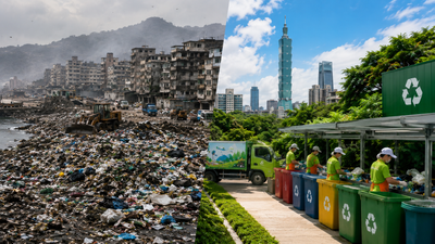 In 1993, Taiwan was called “Garbage Island” as only 70% of trash was collected; 33 years later, recycling reached 55% nationwide