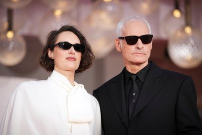 Phoebe Waller-Bridge dons dark sunglasses for Wild Horse Nine red carpet