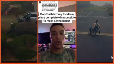 ‘I hope you reported her’: Wheelchair user calls out DoorDash after the Dasher left his food in the one spot he couldn’t get to
