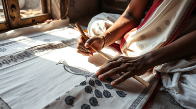Kalamkari Fabric Is Hand Painted or Block Printed, and the Price Gap Runs Into Thousands
