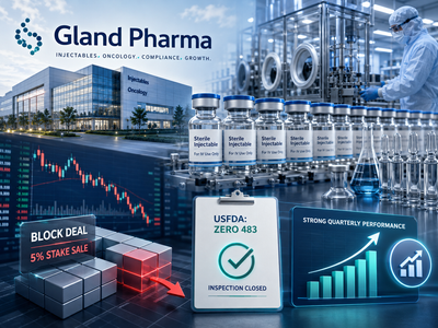 Block deal alert! Gland Pharma shares fall 3% as 1.2 crore shares change hands in 2 block deals; promoter Fosun likely seller