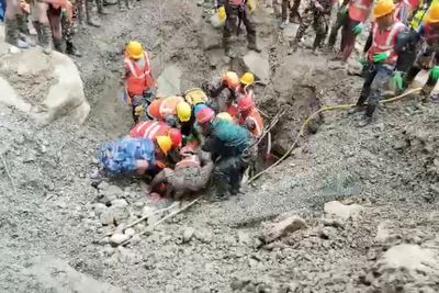 Miracle rescue as two men pulled from Nepal tunnel after nine days underground