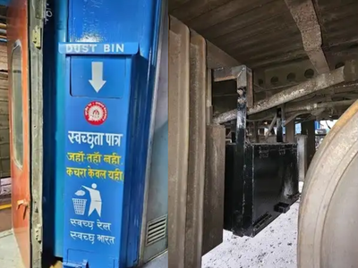 Train garbage problem gets a new fix: Indian Railways develops 367-litre disposal system to reduce overflowing bins & onboard litter